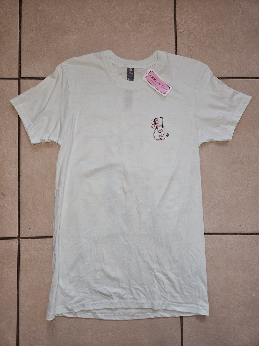 Simply Southern Mint Green Short Sleeve Tee Scrub Life